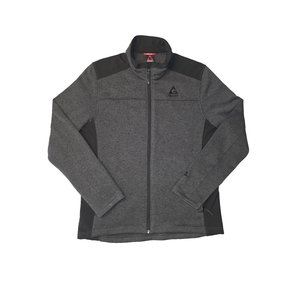 Gerry Fleece Full Zip Gray Size L Mock Neck Sweater